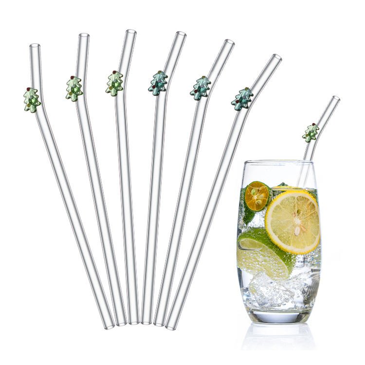 christmas tree santa claus deco straws for bar decor high borosilicate glass drinkware accessories customize straws christmas tree santa claus deco straws for bar decor high borosilicate glass drinkware accessories customize straws